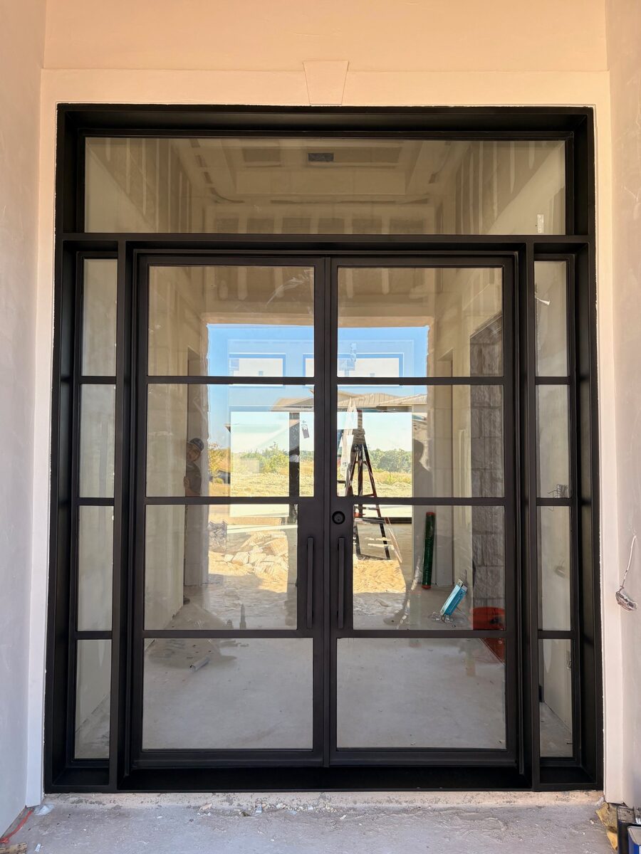 Classic Grid Double Iron Door