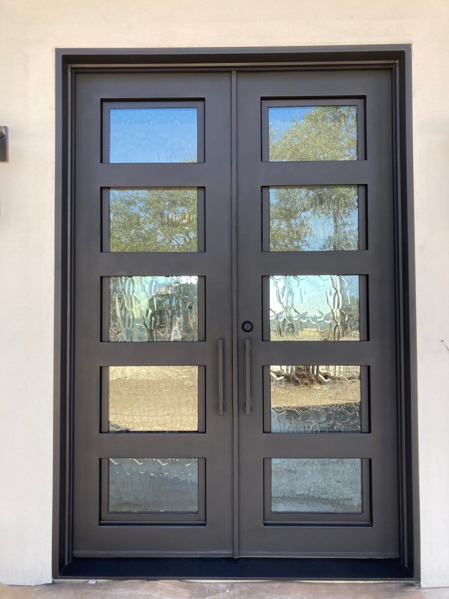 Capitol Iron Doors — Ornamental scroll double iron door